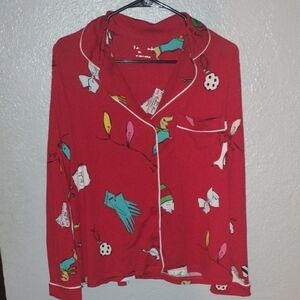 Victoria's Secret Red Pajama Top